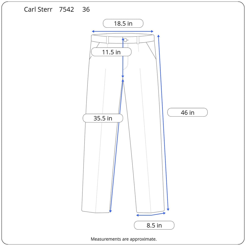 Carl Sterr Wool Gray Stripe Notch Lapel Three Button Suit - Men's Size 43XL