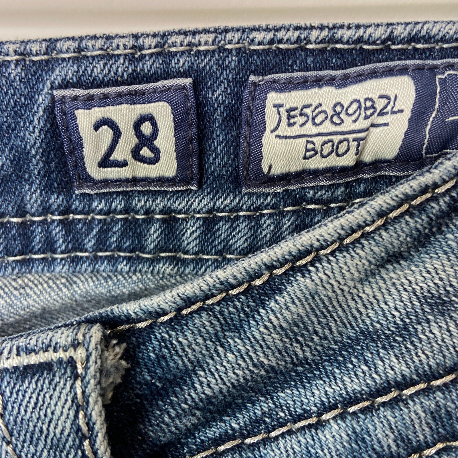 Miss Me Embellished Low Rise Boot Cut Jeans - Women's Size 28