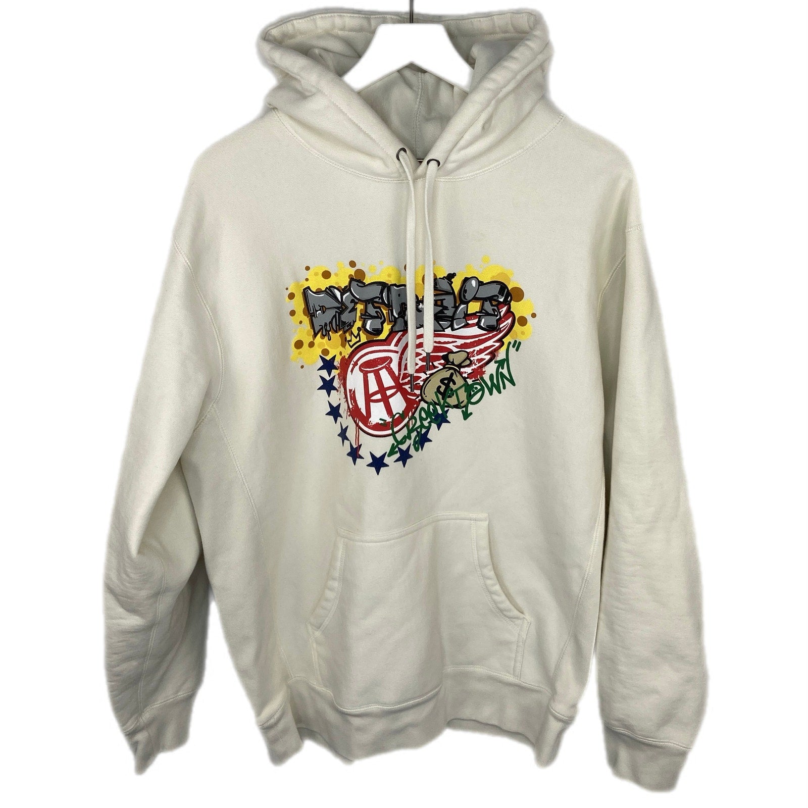 Barstool Sports Detroit Greektown Redwings Graffiti Hoodie - Men's Size XL