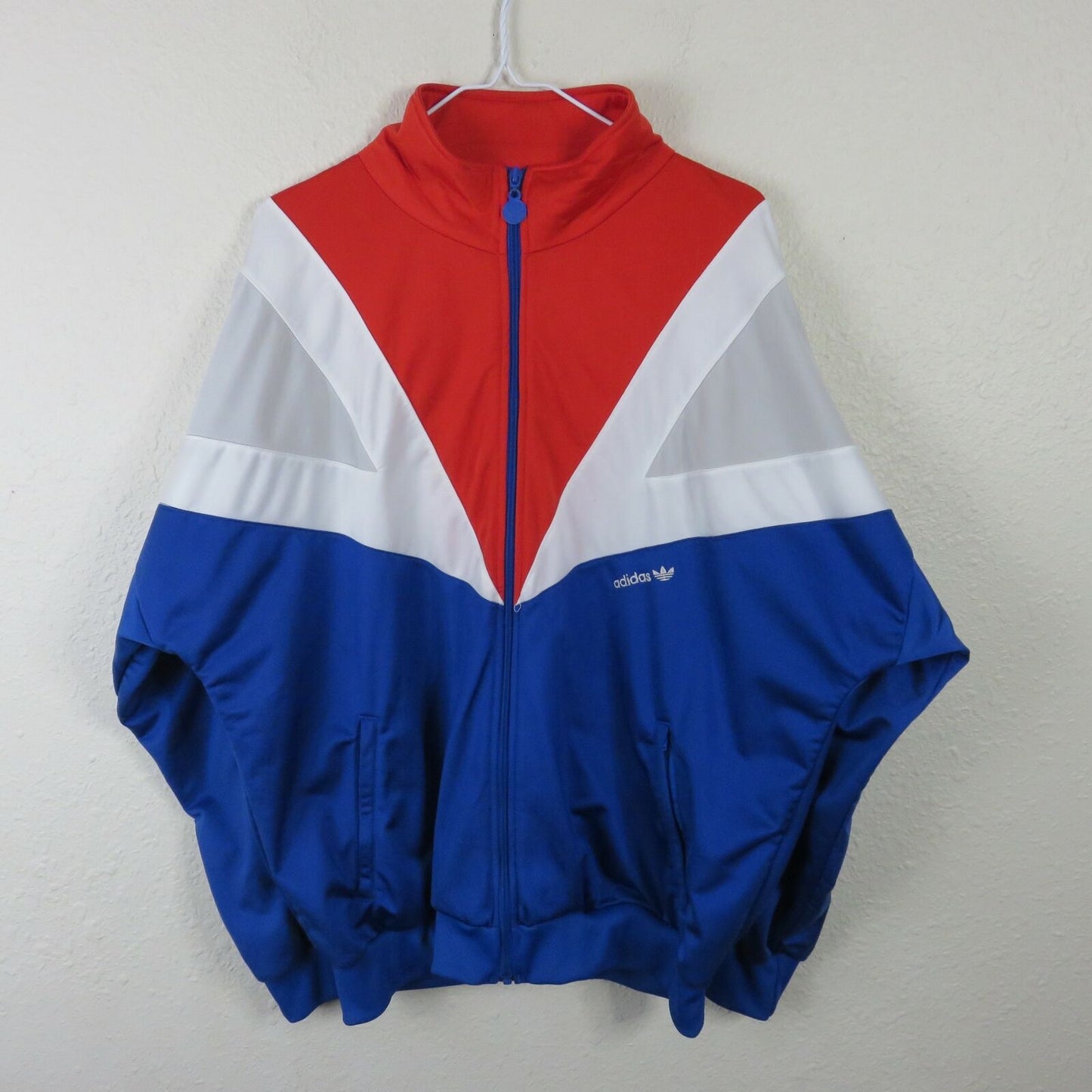 Vintage Adidas Trefoil Logo Zip Up Track Jacket - Men's Size Large