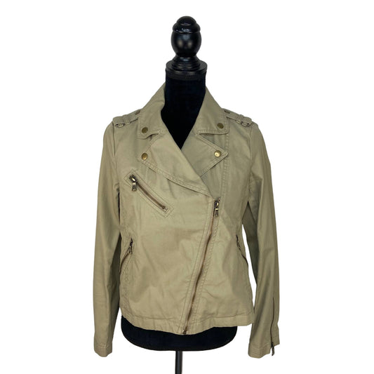 Banana Republic Khaki Moto Jacket - Women's XS