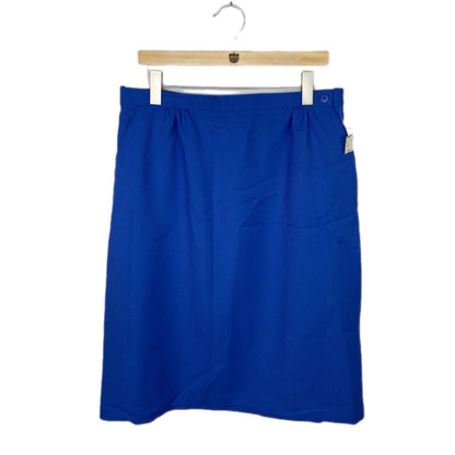 Vintage Blue A Line Below The Knee Polyester Skirt NWT - Women's Size 20