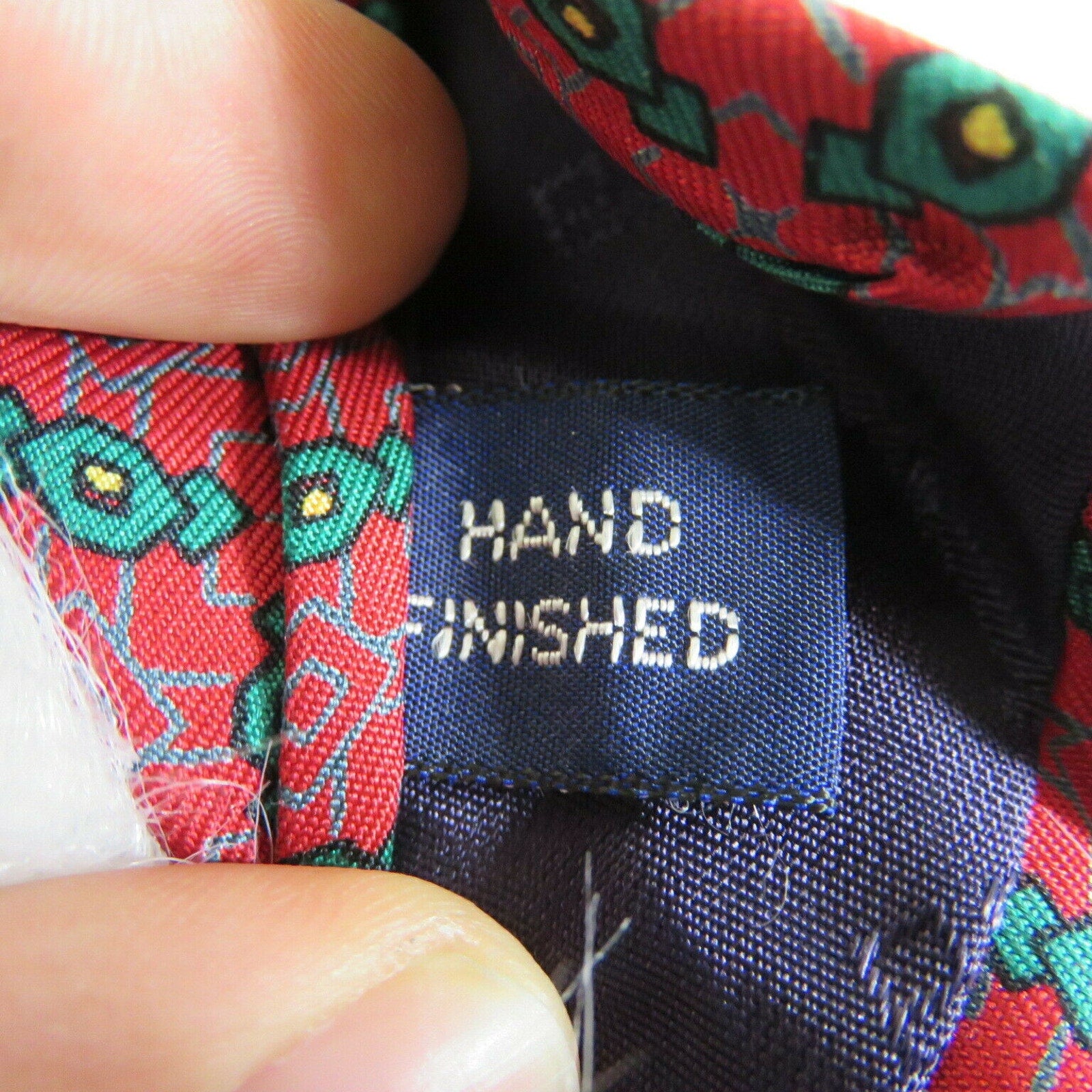 Vintage Nautica Holiday Red Green Silk Wreath Tie - Men's