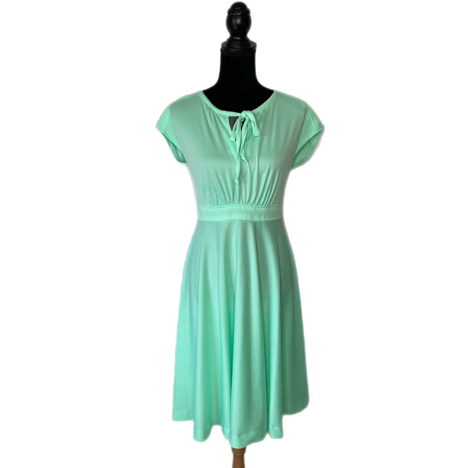 Vintage 60's Mint Green Dress - Women's Size 13