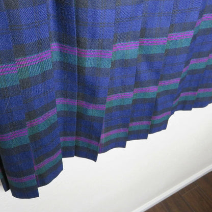 Vintage Deans of Scotland Long Wool Pleated Skirt - Women's 8