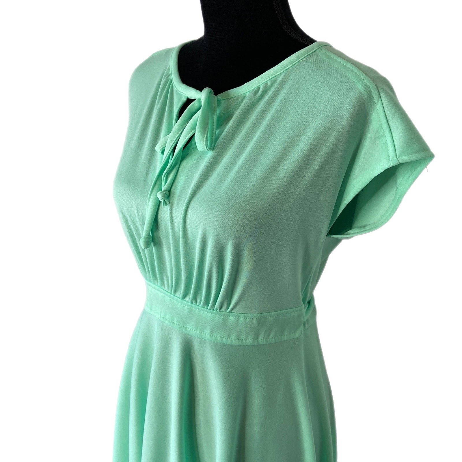 Vintage 60's Mint Green Dress - Women's Size 13