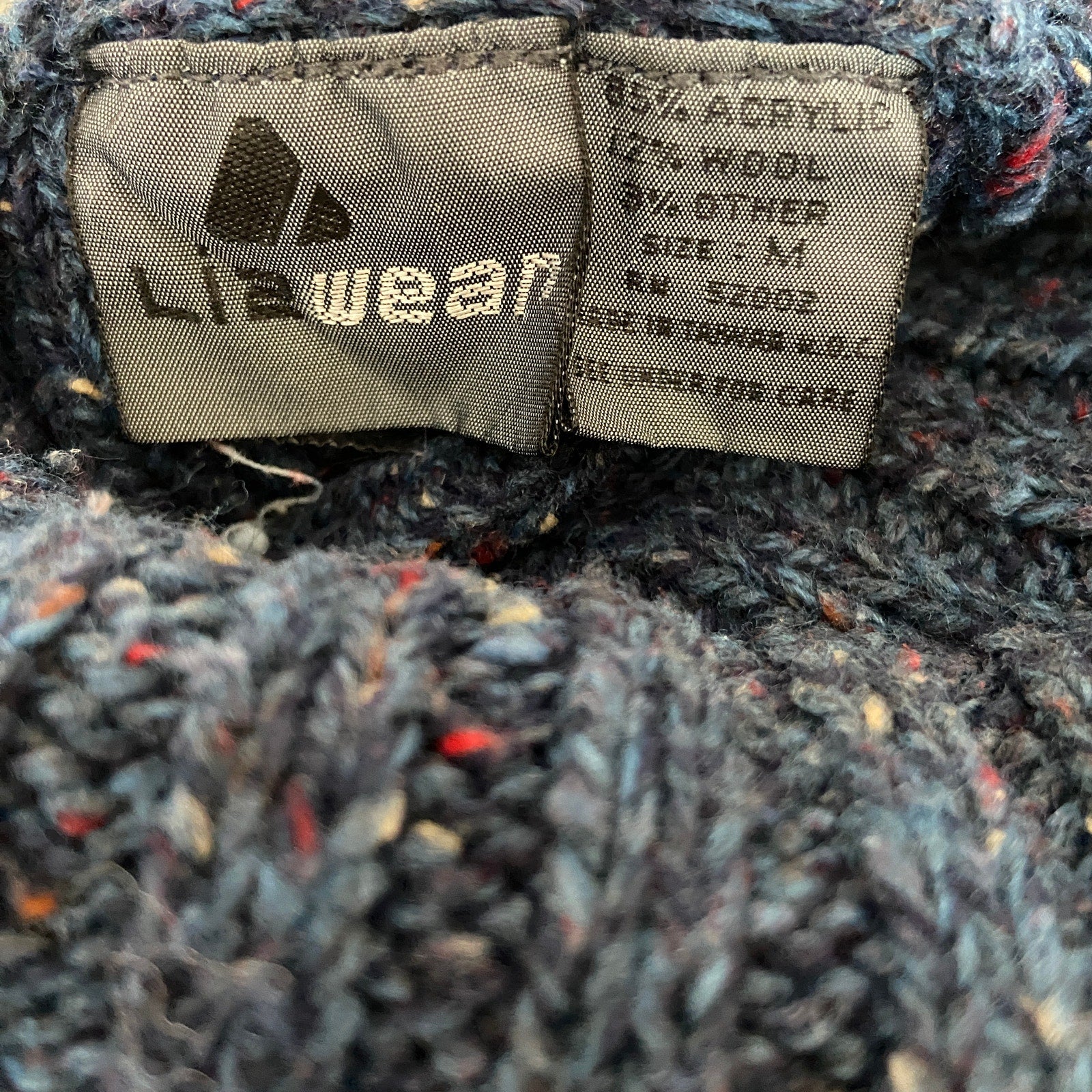 Vintage Oversized Patterned Turtleneck Dolman Sweater - Women's Size M