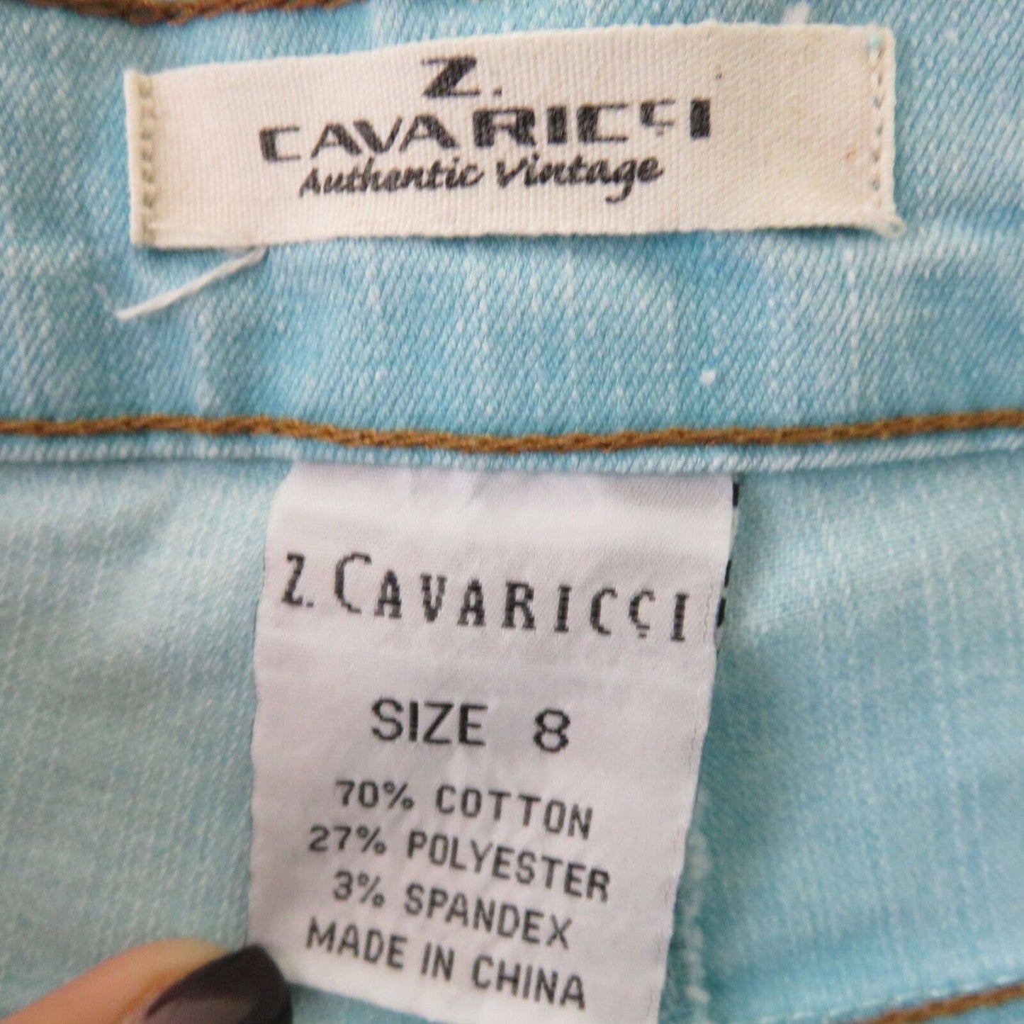 Z. Cavaricci Light Blue Straight Leg Jeans - Women's Size 8