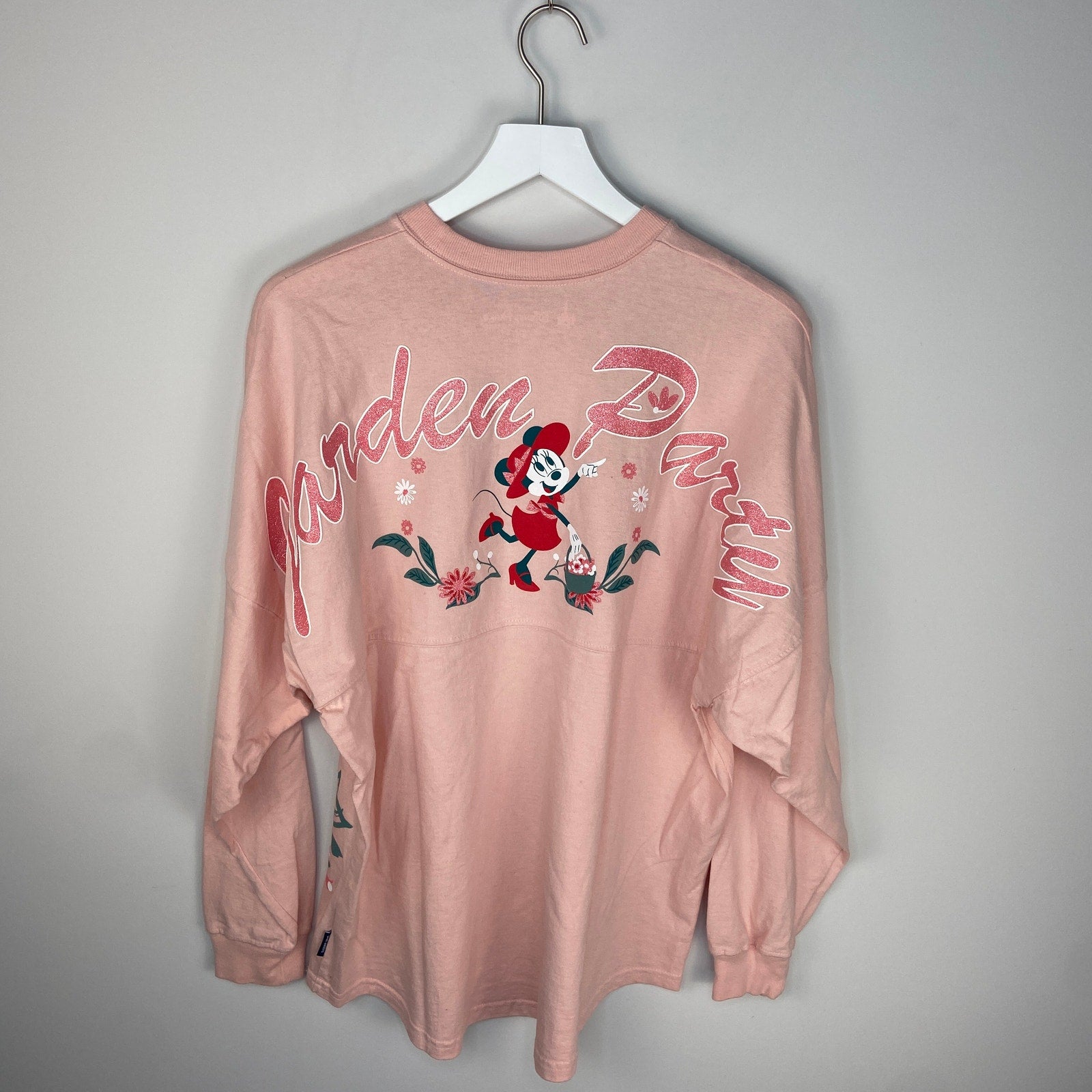 Disney Spirit Jersey Garden Party Minnie Mouse Long Sleeve T Shirt - Women's e M