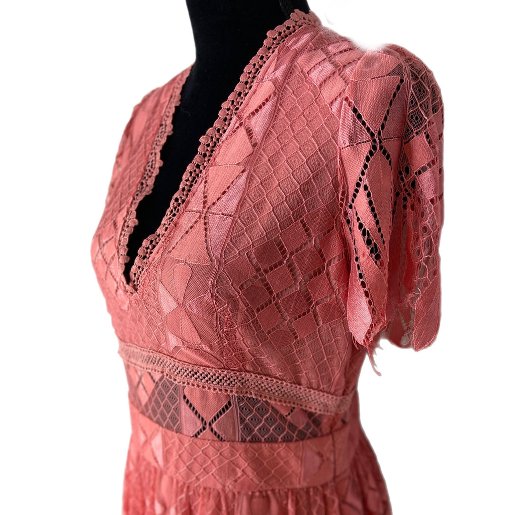 Foxiedox Bravo Zulu Lace Fit & Flare Dress In Primrose - Women's Size L