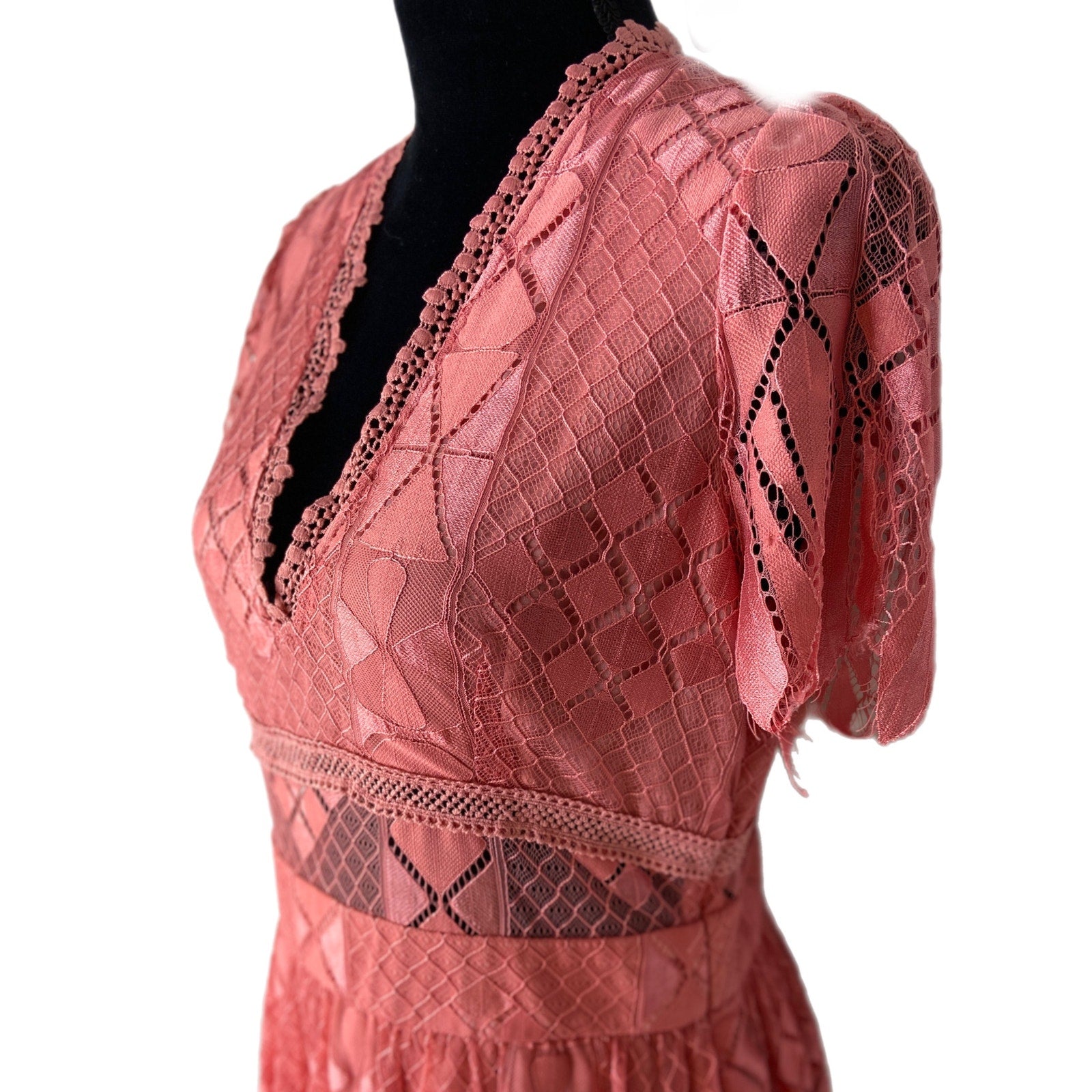 Foxiedox Bravo Zulu Lace Fit & Flare Dress In Primrose - Women's Size L