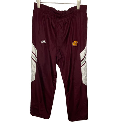 Adidas Central Michigan University Flying C Windbreaker Track Pants - Men's L