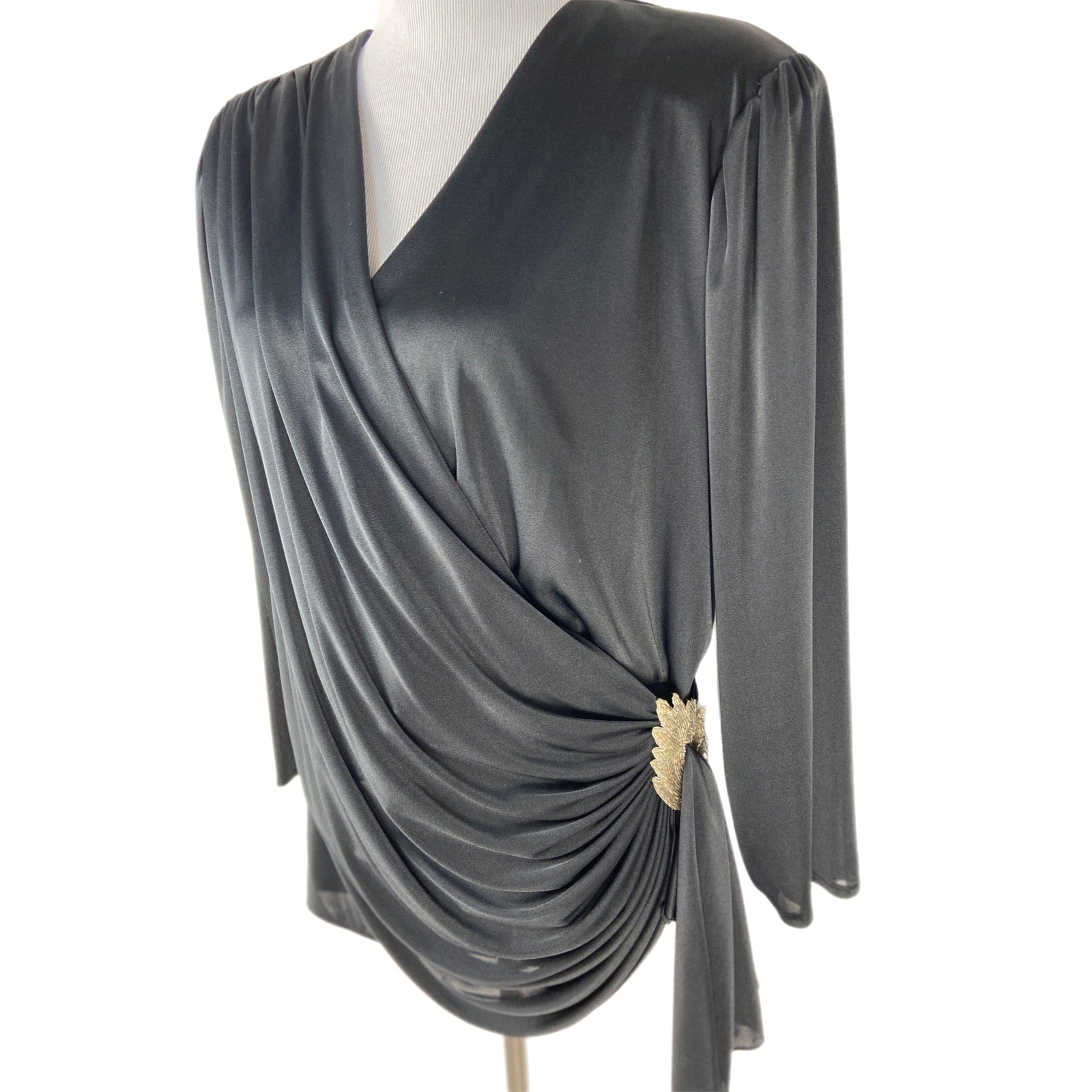 Vintage Wrap Formal Dressy Top - Women's Size M
