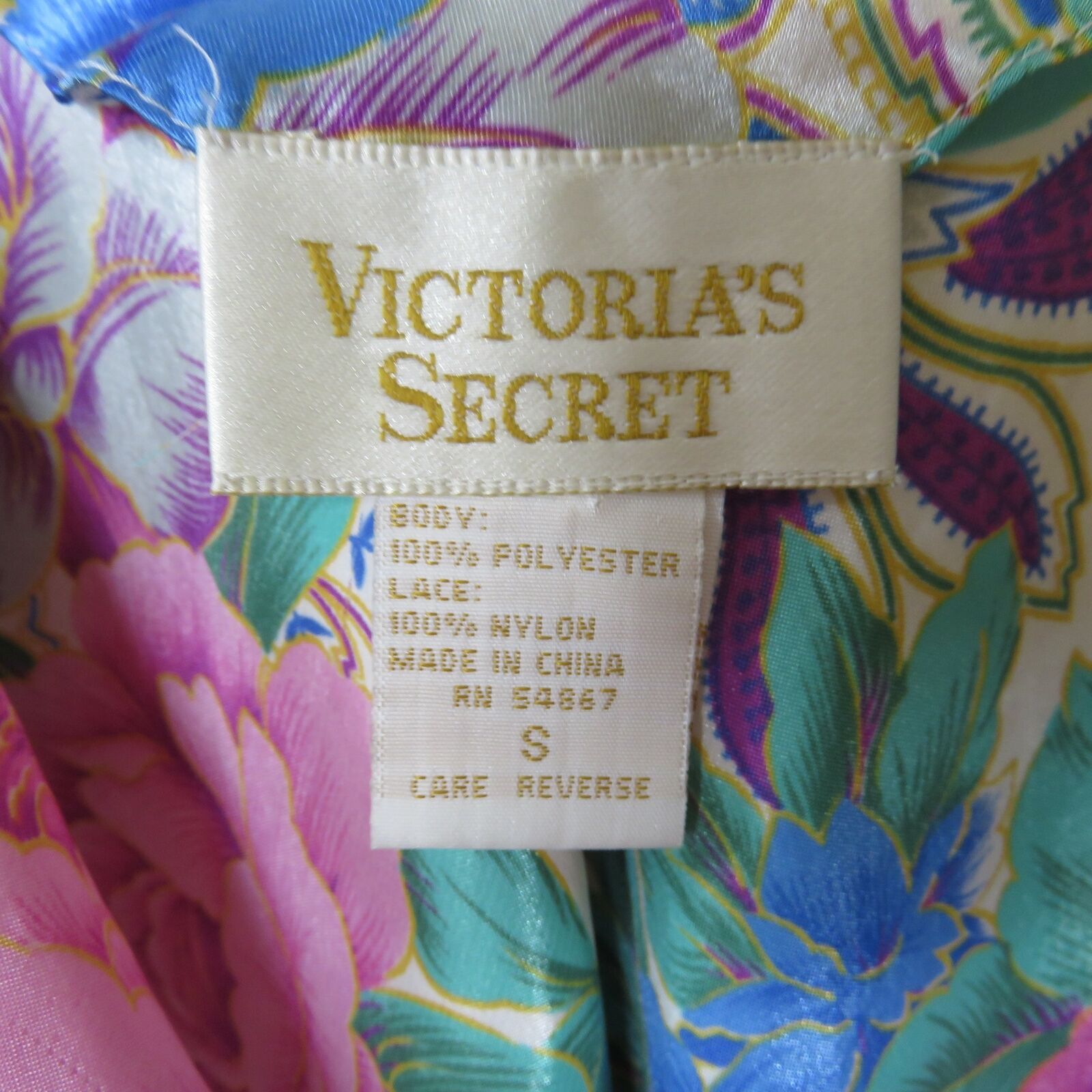 Victoria's Secret Gold Label Floral and Lace Nightie - Women's Small