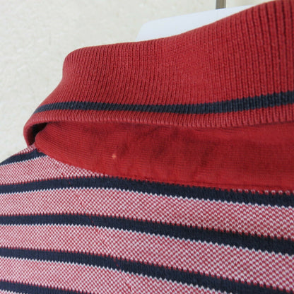 Vintage 90's Tommy Hilfiger Red Striped Polo - Men's M