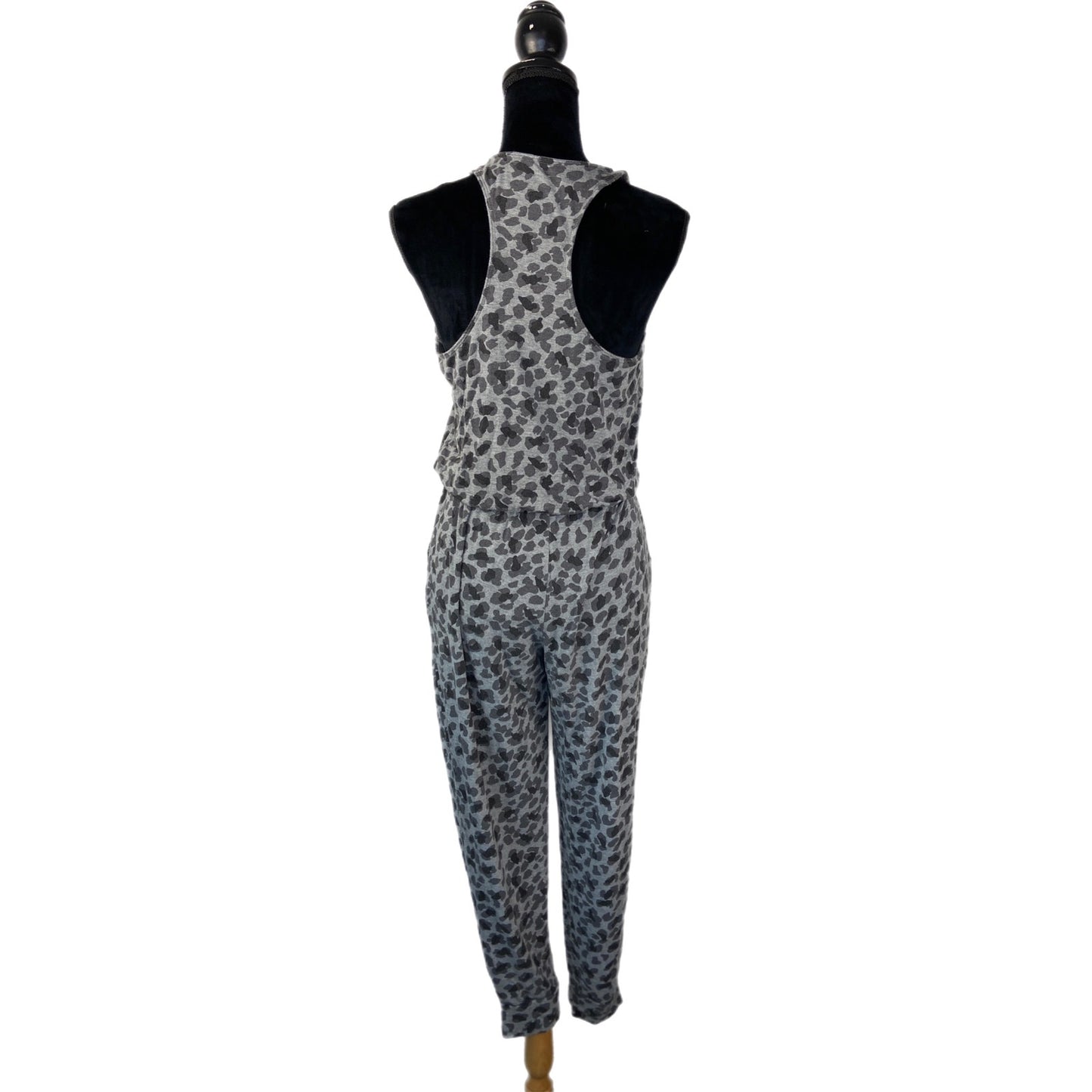 aerie Gray Animal Print Sleeveless Jumpsuit - Women's Size S