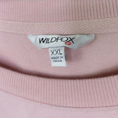 Wildfox Coffee & Sunshine Pink Soft Cozy Jumper - Women's XXL