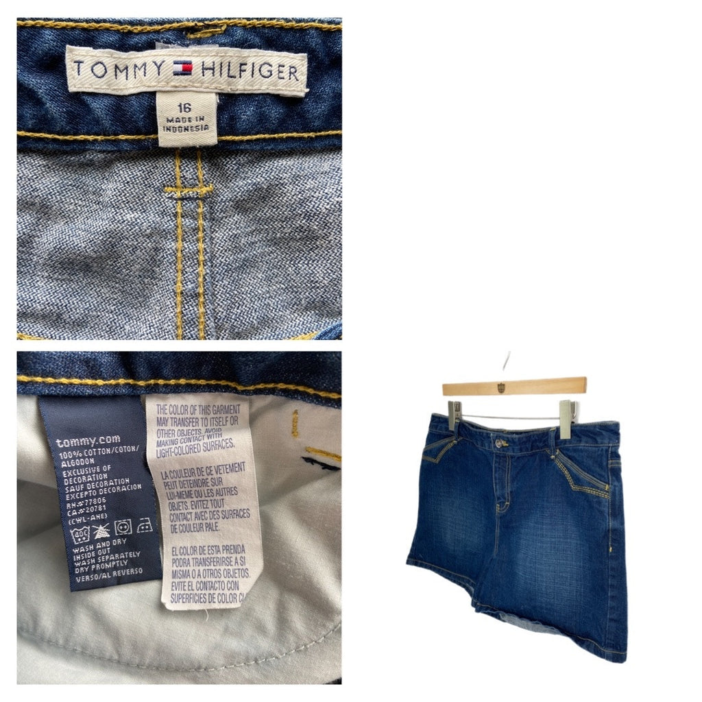 Tommy Hilfiger Dark Wash Denim Shorts - Women's Size 16