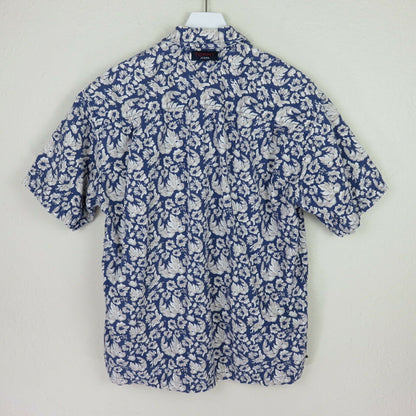 Tommy Jeans Blue Floral Hawaiian Shirt - Men's L