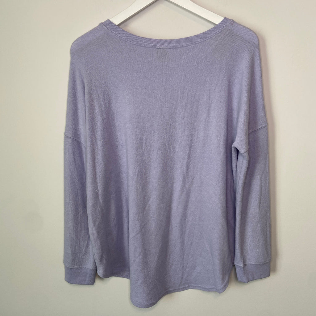 Lovers Gonna Love Oversized Purple Long Sleeve Shirt - Women's S