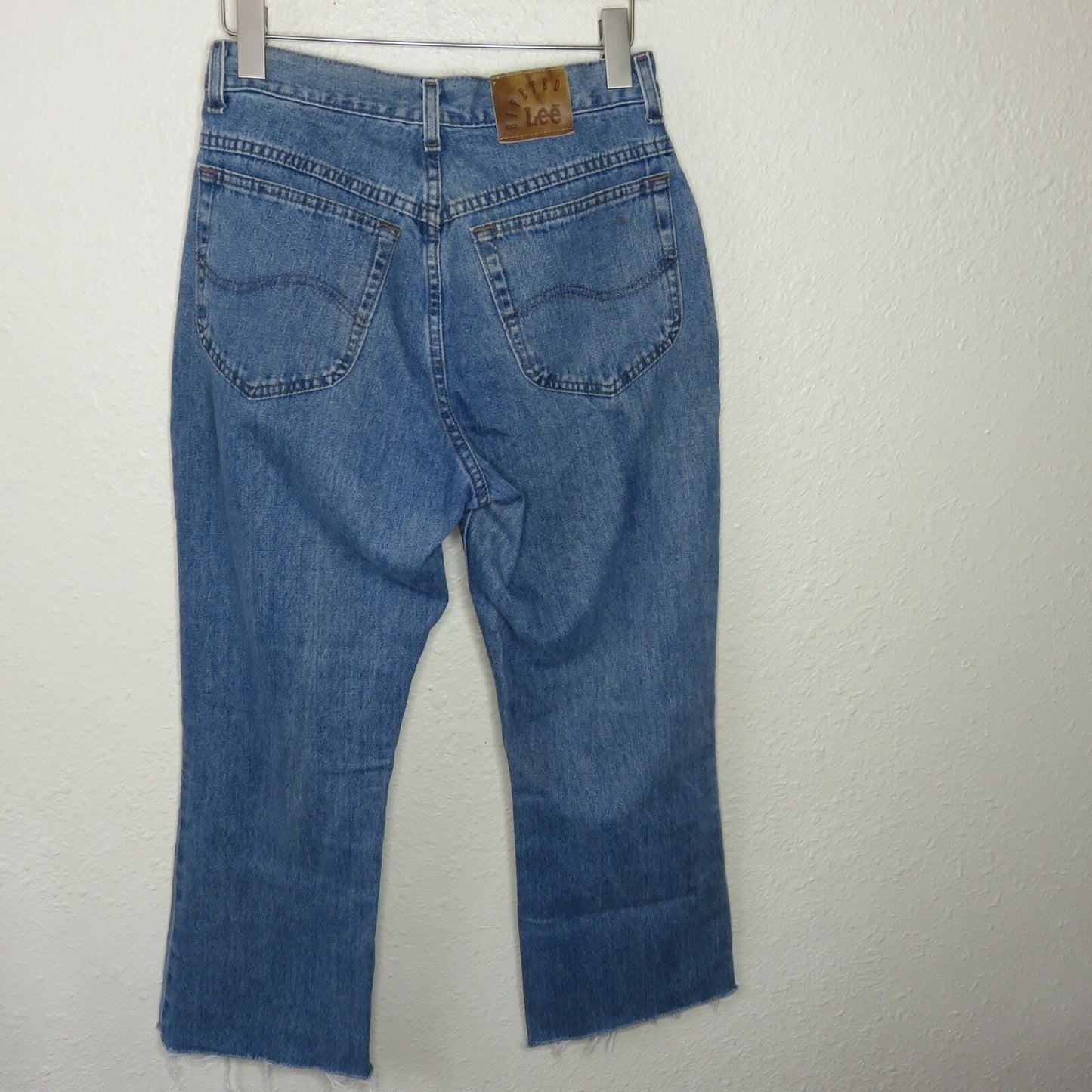 Custom Y2K Lee Cut Off Crop Wide Leg Jeans - Women's Size 6