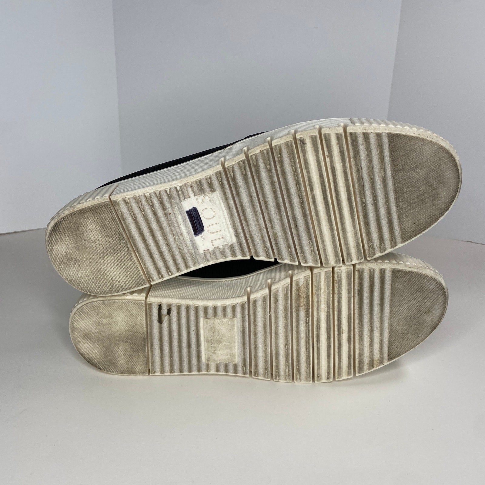 Naturalizer Soul Truly Black Faux Leather Slip On Sneakers - Women's Size 10