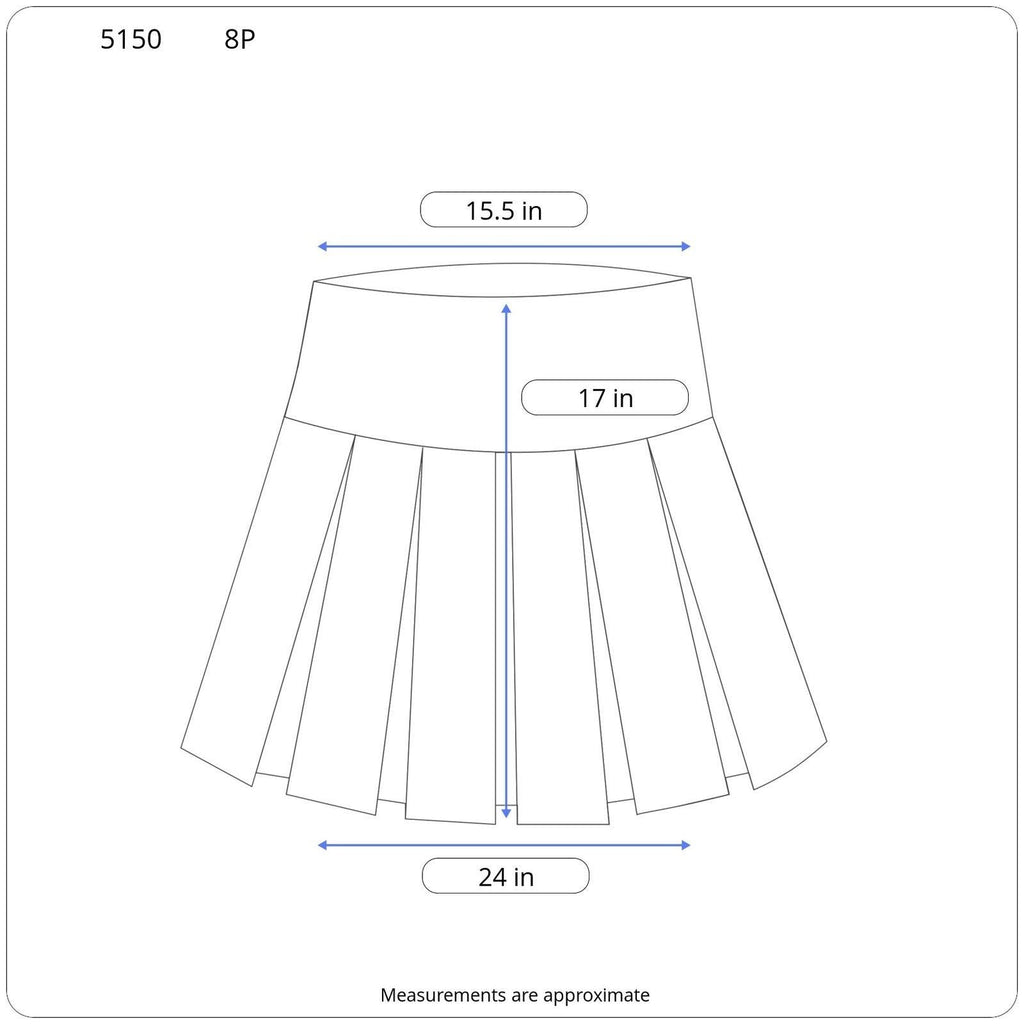 Plaid Pleated Short Skirt - Women's Size 8 Petite