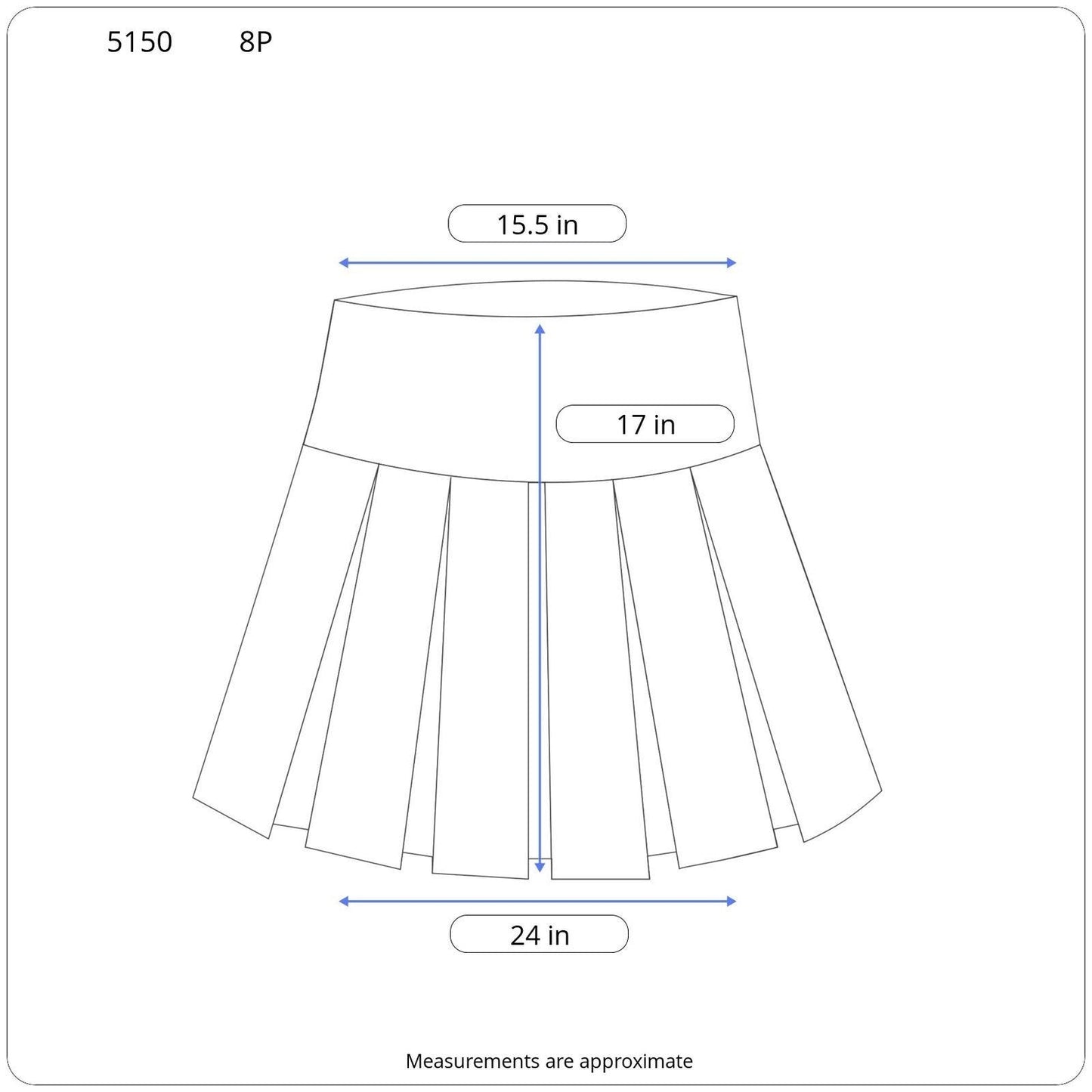 Plaid Pleated Short Skirt - Women's Size 8 Petite