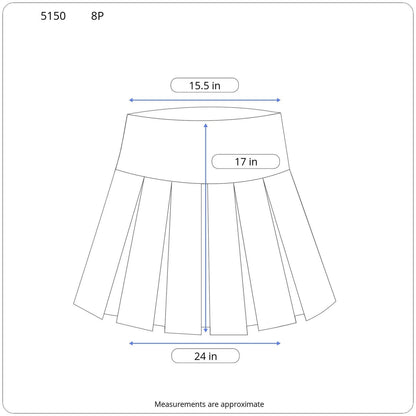 Plaid Pleated Short Skirt - Women's Size 8 Petite