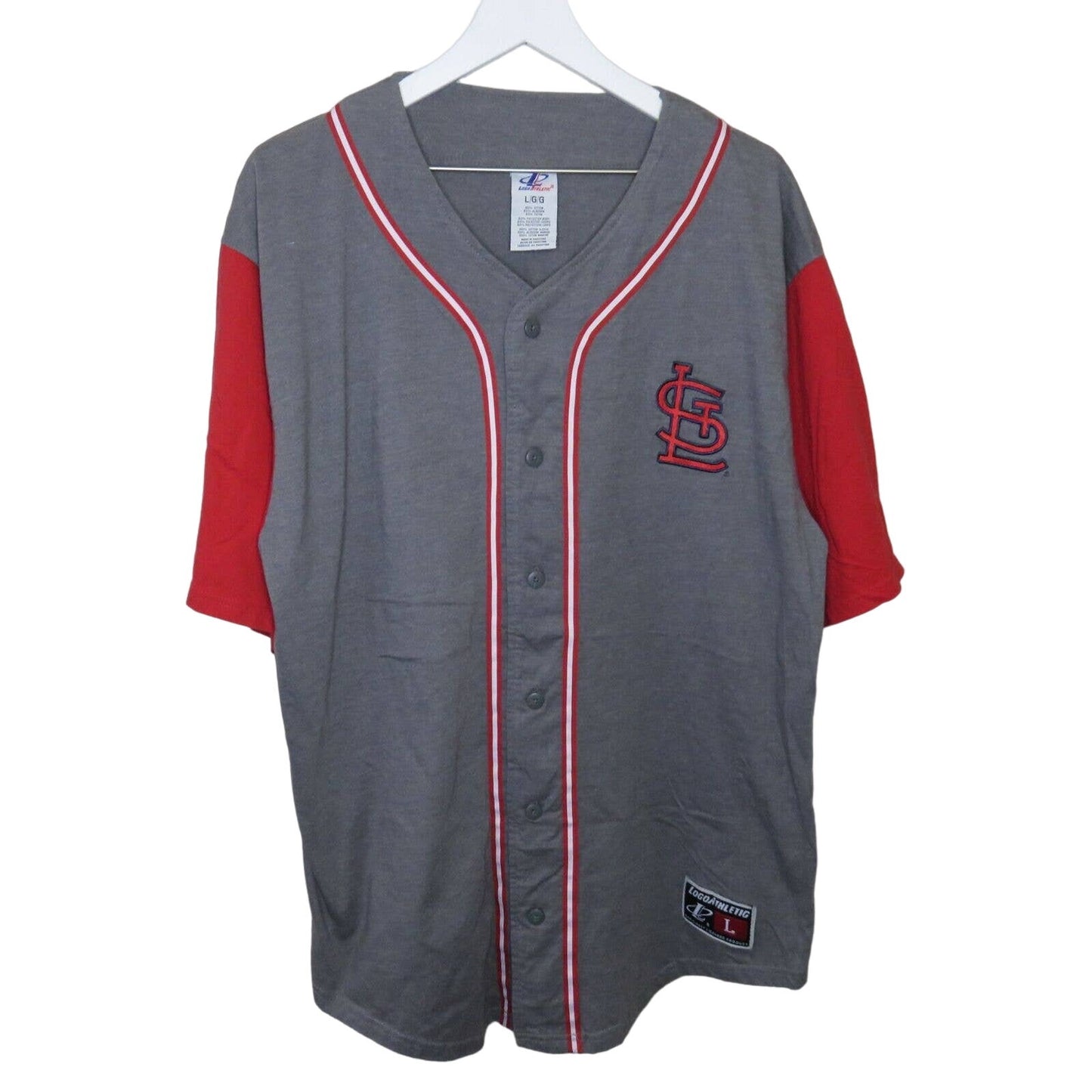 Logo Athletic St. Louis Cardinals Cotton Blend Baseball Jersey - Men's L