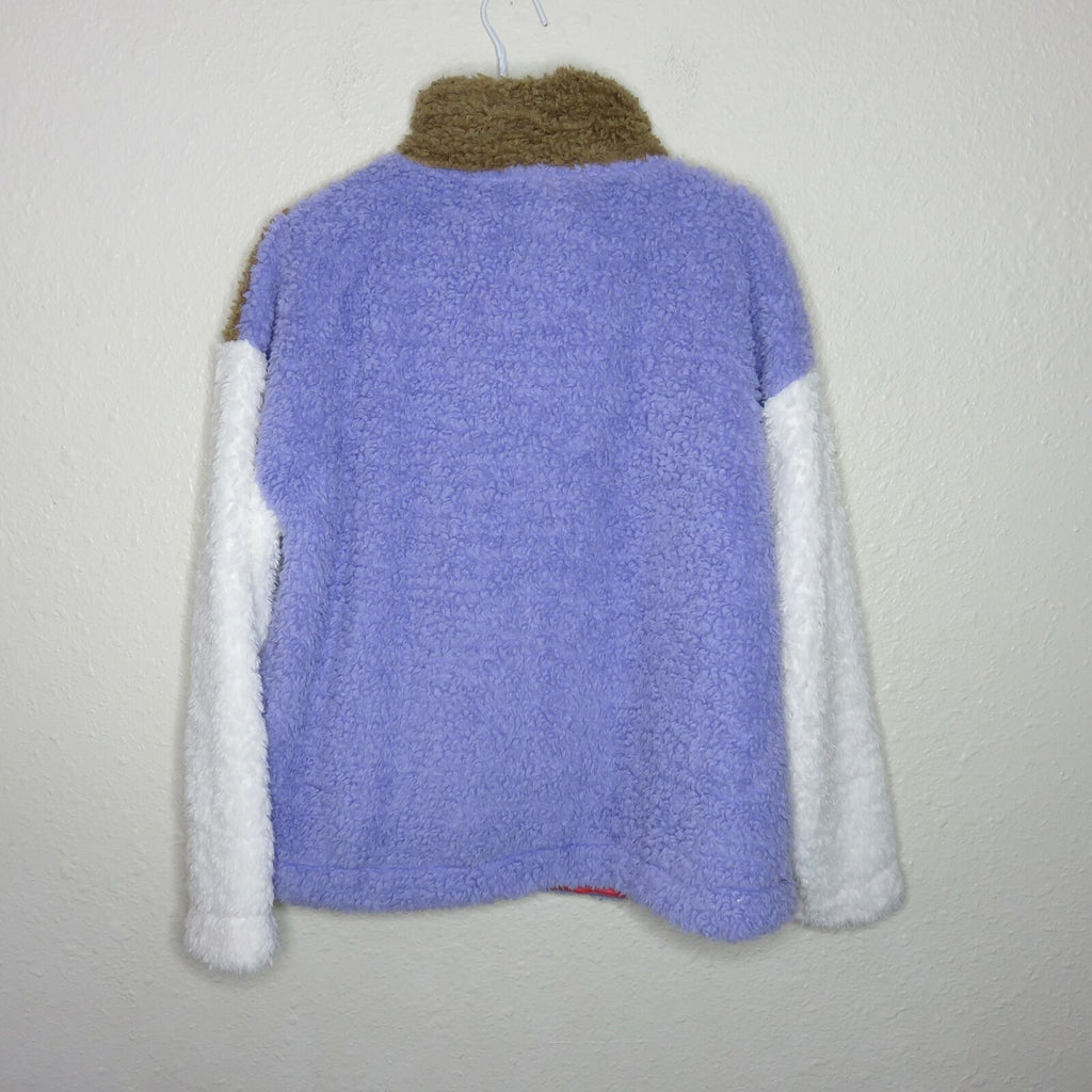 Gap Oversized Fuzzy Cozy Color Block 1/4 Zip Fleece - Women's S