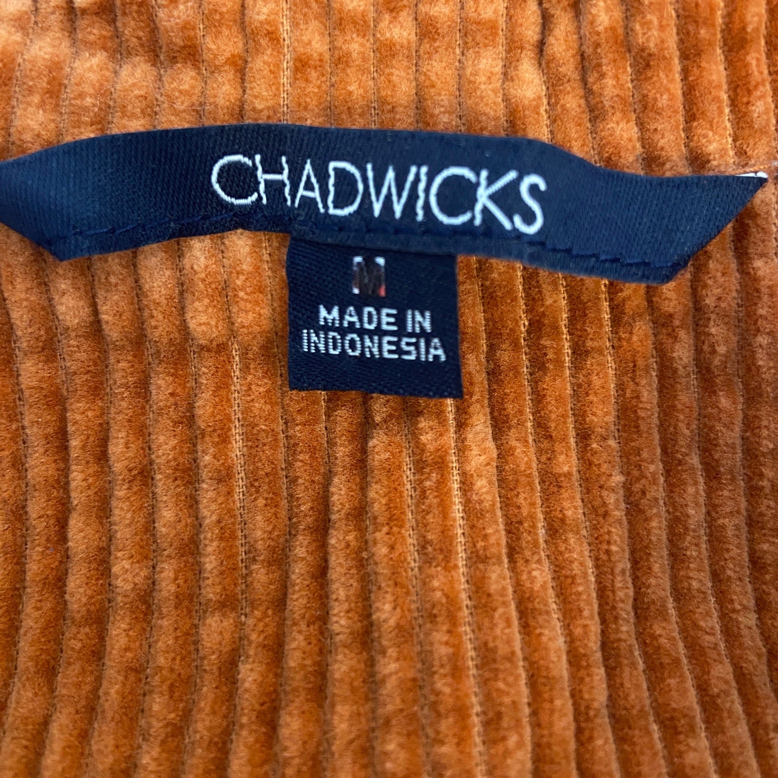 Chadwicks Rust Orange Corduroy Lightweight Jacket - Women's Size M