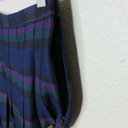 Vintage Deans of Scotland Long Wool Pleated Skirt - Women's 8