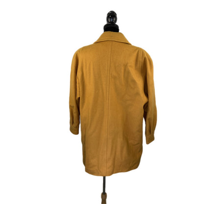 American Vintage Oversized Mustard Yellow Wool Blend  Coat - Women's Size Large