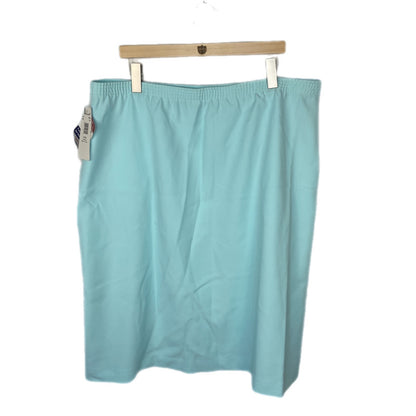 Vintage Aqua A Line Below The Knee Polyester Skirt NWT - Women's Size 24W