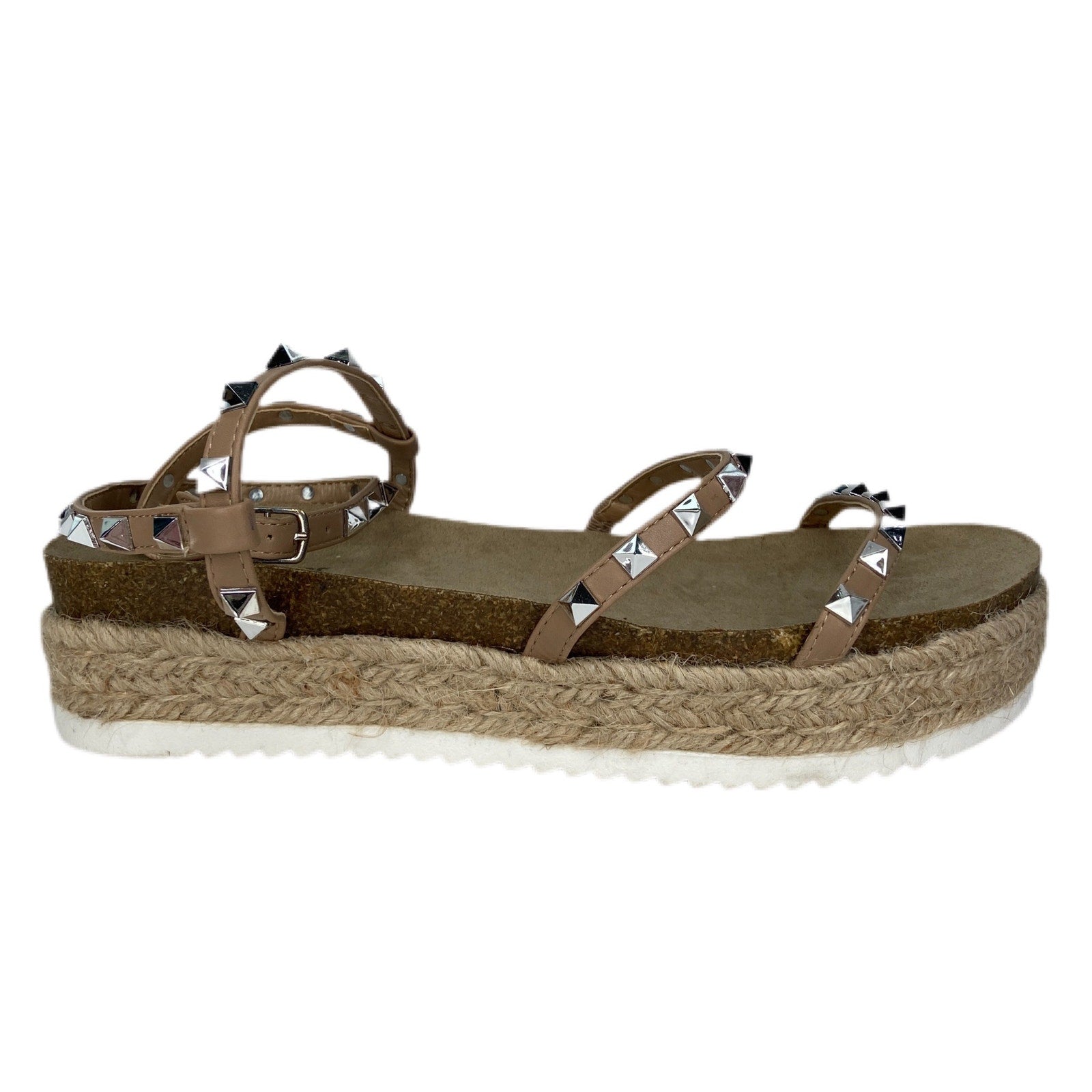 Cushionaire Malia Espadrille Embellished Sandals - Women's Size 11