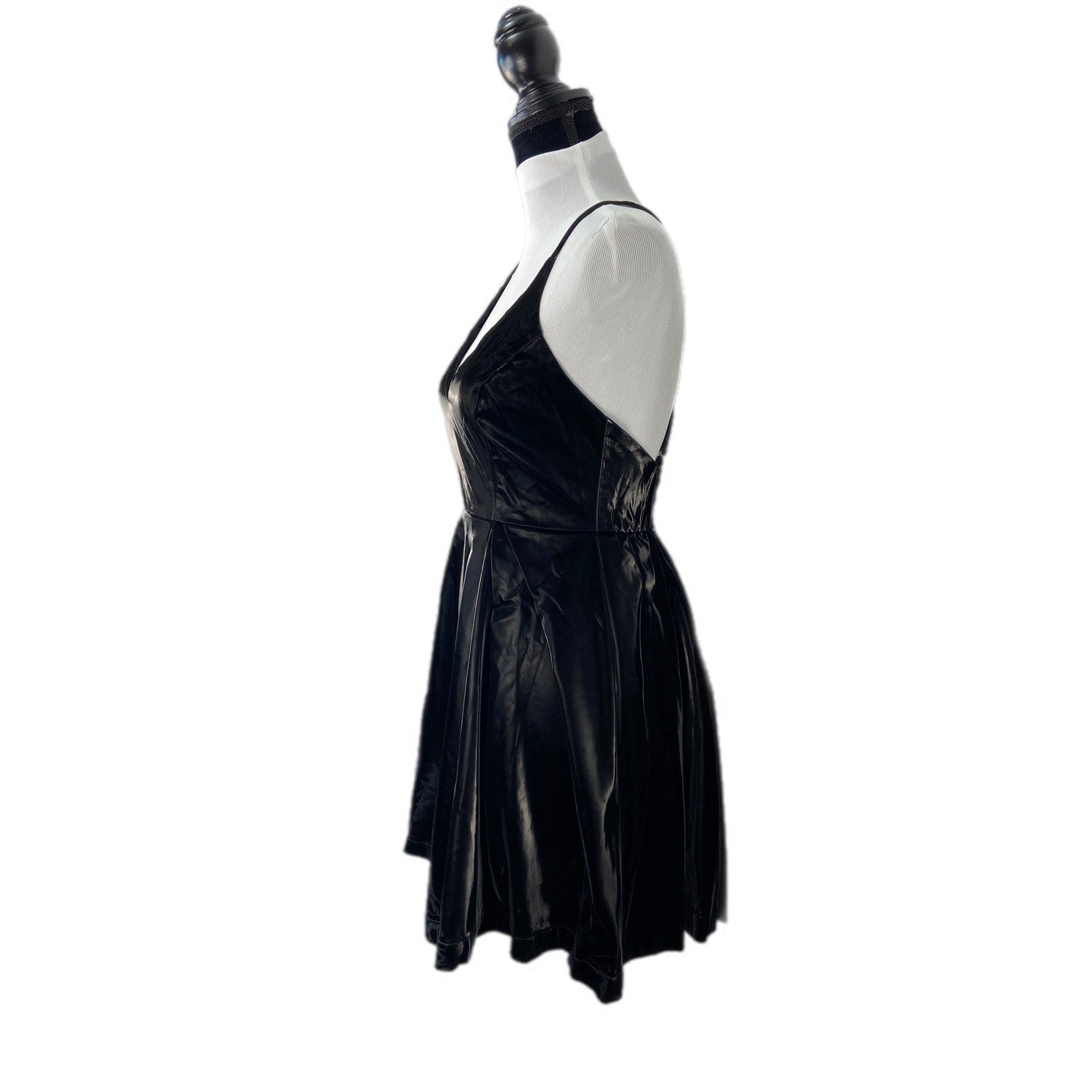 Fashion Nova Bending the Rules Black PU Leather Mini Dress - Women's Size S