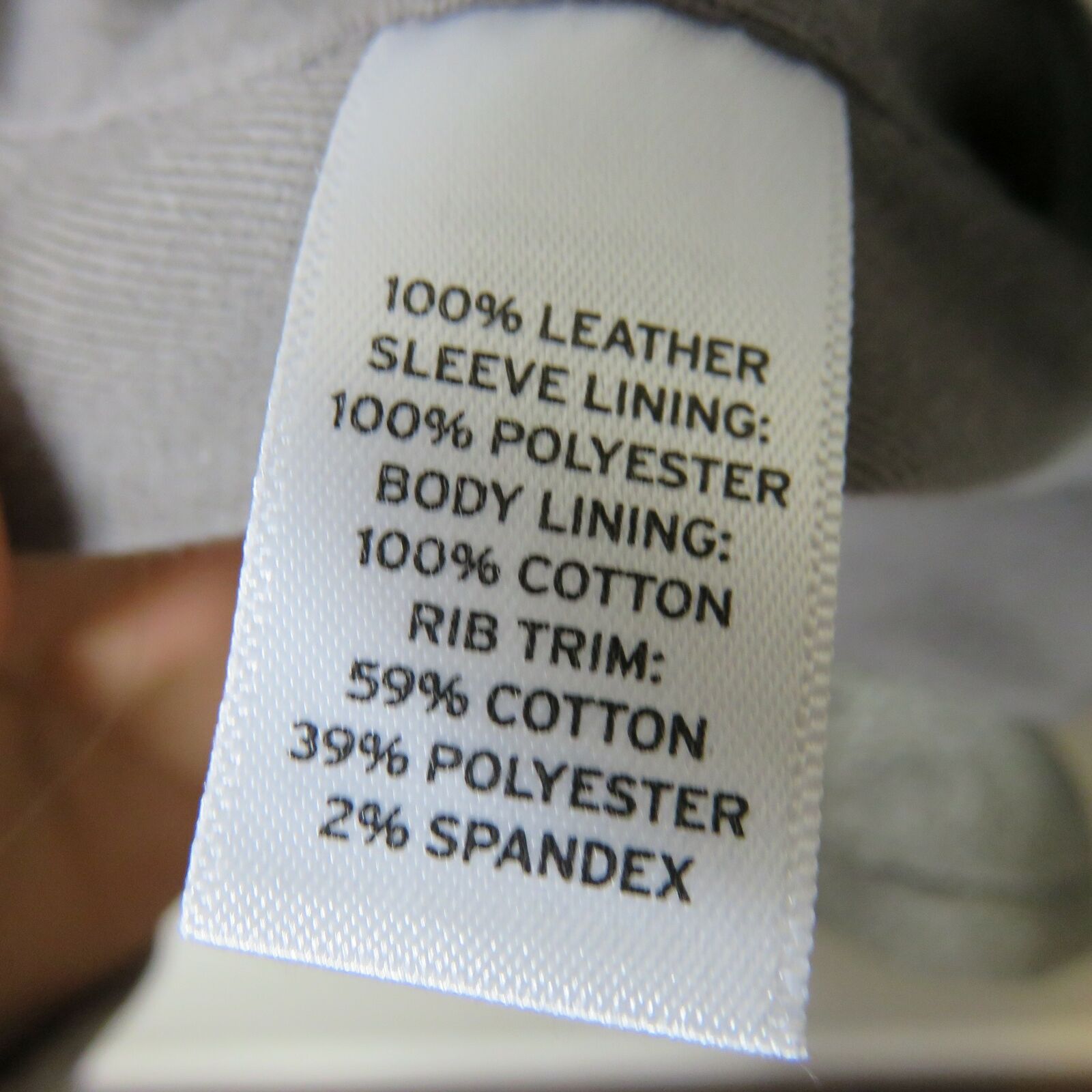 Trouve Gray Genuine Leather Jacket - Women's Size Small