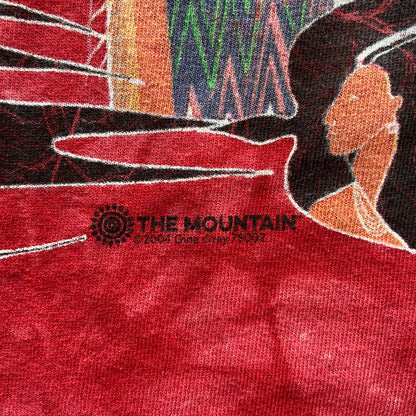 Y2K The Mountain Gina Gray Red Dyed Short Sleeve T Shirt - Adult Size L