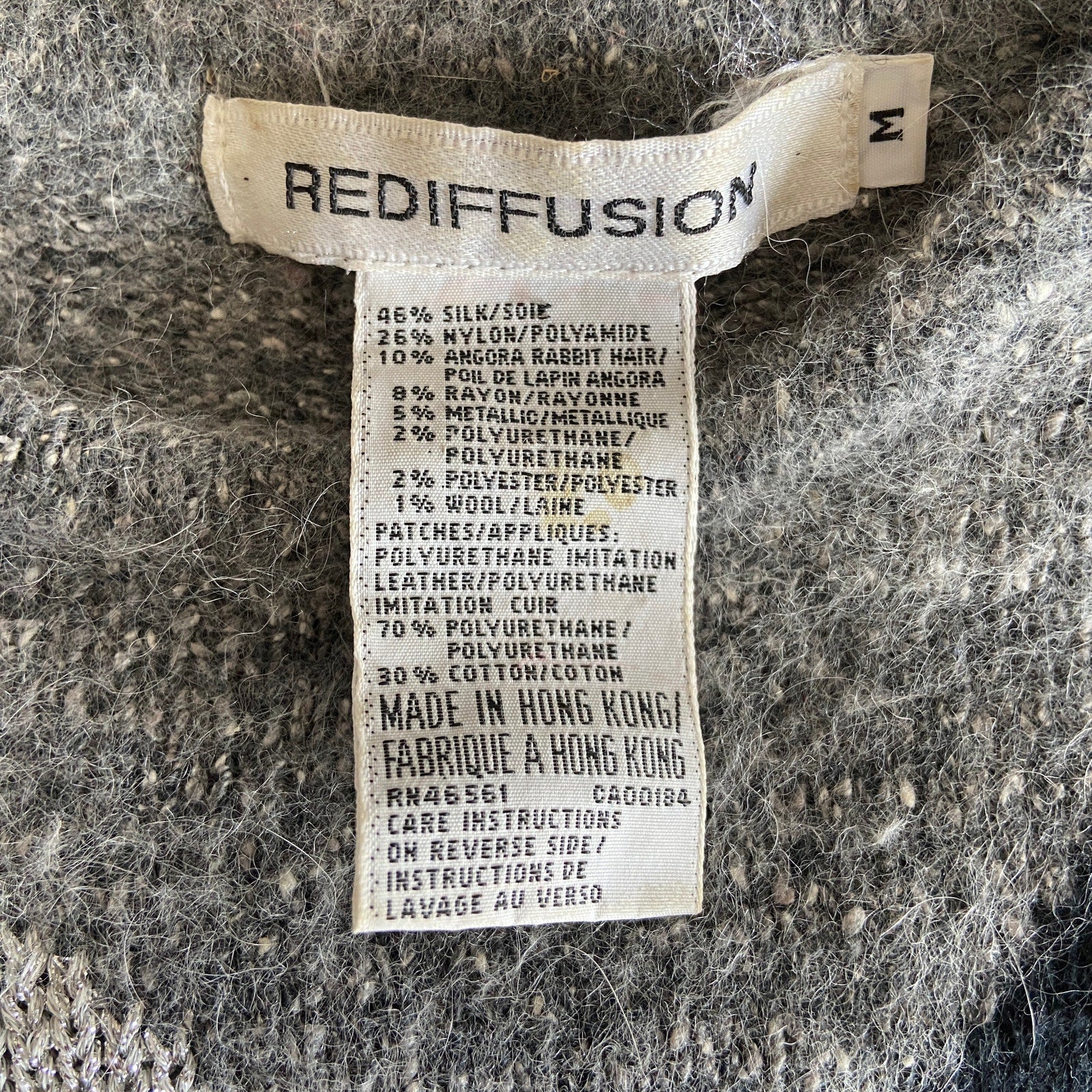 Vintage Silk Blend Embellished Bold Pattern Sweater - Women's Size M