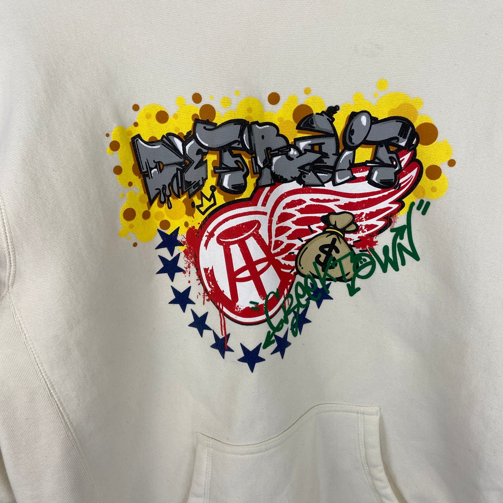 Barstool Sports Detroit Greektown Redwings Graffiti Hoodie - Men's Size XL