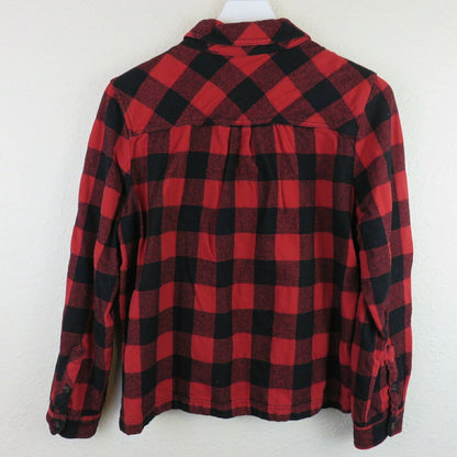 J. Crew Red Buffalo Plaid Wool Blend Pullover Flannel Shirt - Women's S