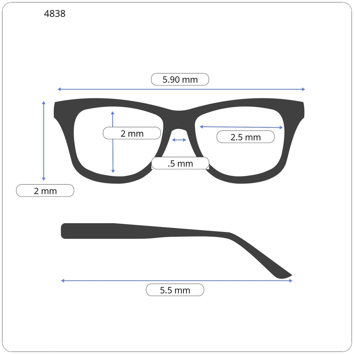 A.J. Morgan Black Clear Plastic Rim Sunglasses