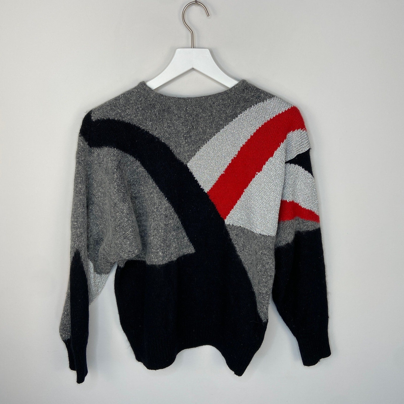 Vintage Silk Blend Embellished Bold Pattern Sweater - Women's Size M