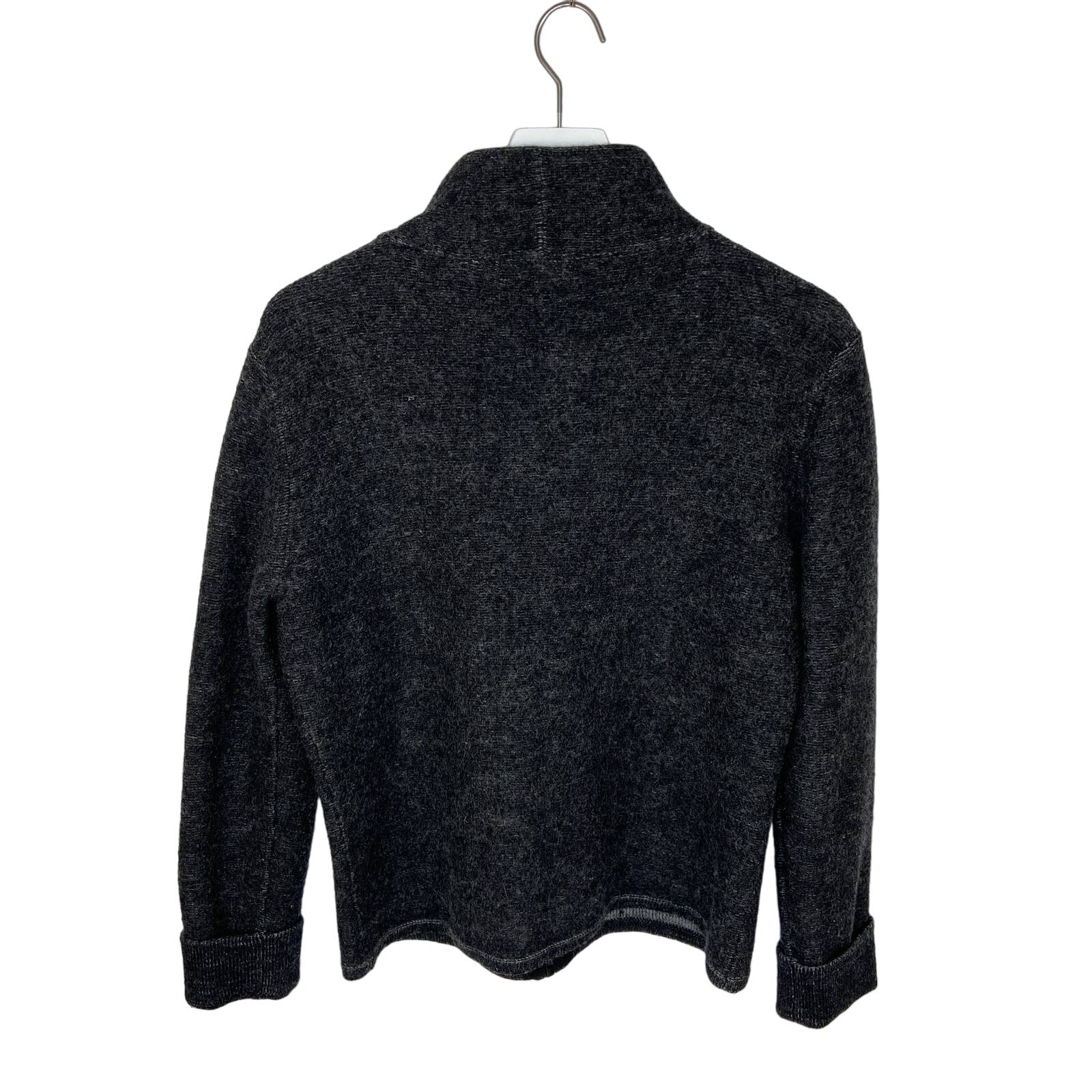 Eagle's Eye Wool Zip Up Dark Gray Cardigan - Women's Size M