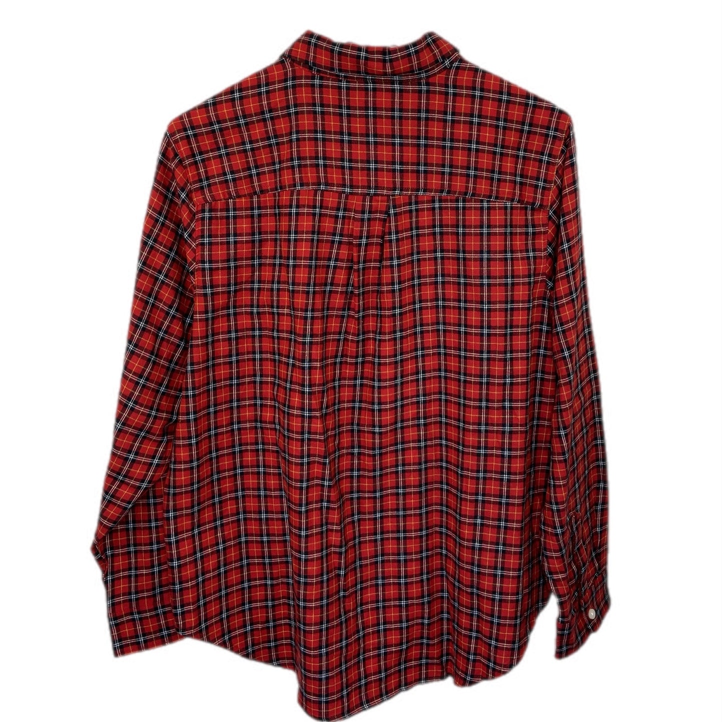 Old Navy Red Tartan Plaid Classic Button Up Shirt - Women's Size XL