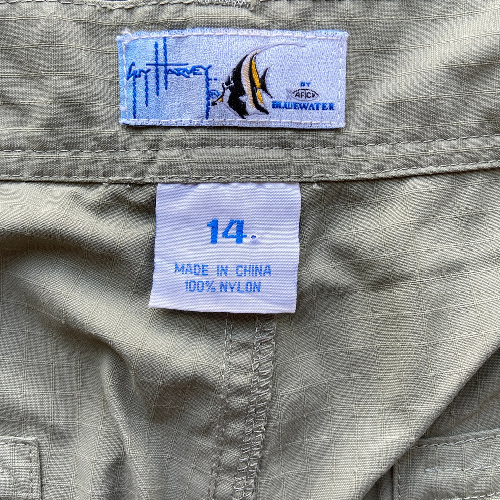 Guy Harvey Nylon Khaki Cargo Shorts - Women's Size 14
