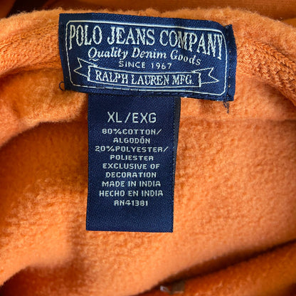 Polo Jeans Company Orange Hoodie - Men's Size XL