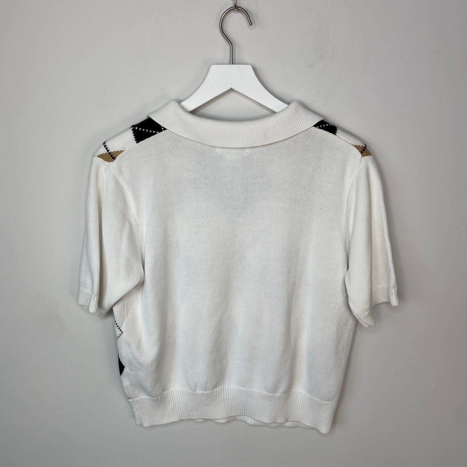 EP PRO Preppy Argyle Crop Sweater Light Academia - Women's Size