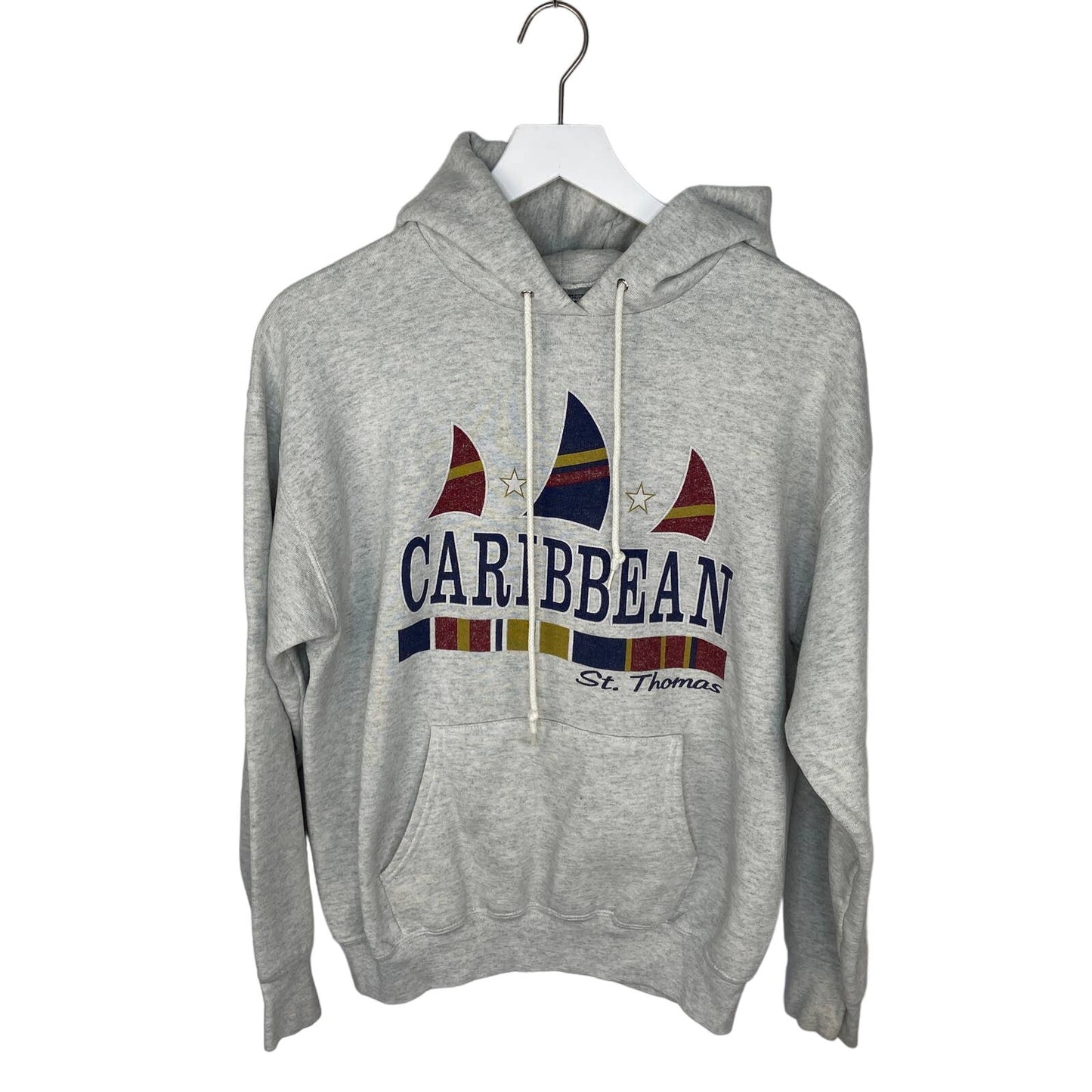 Vintage Caribbean St. Thomas Sail Boats Hoodie - Adult Size L